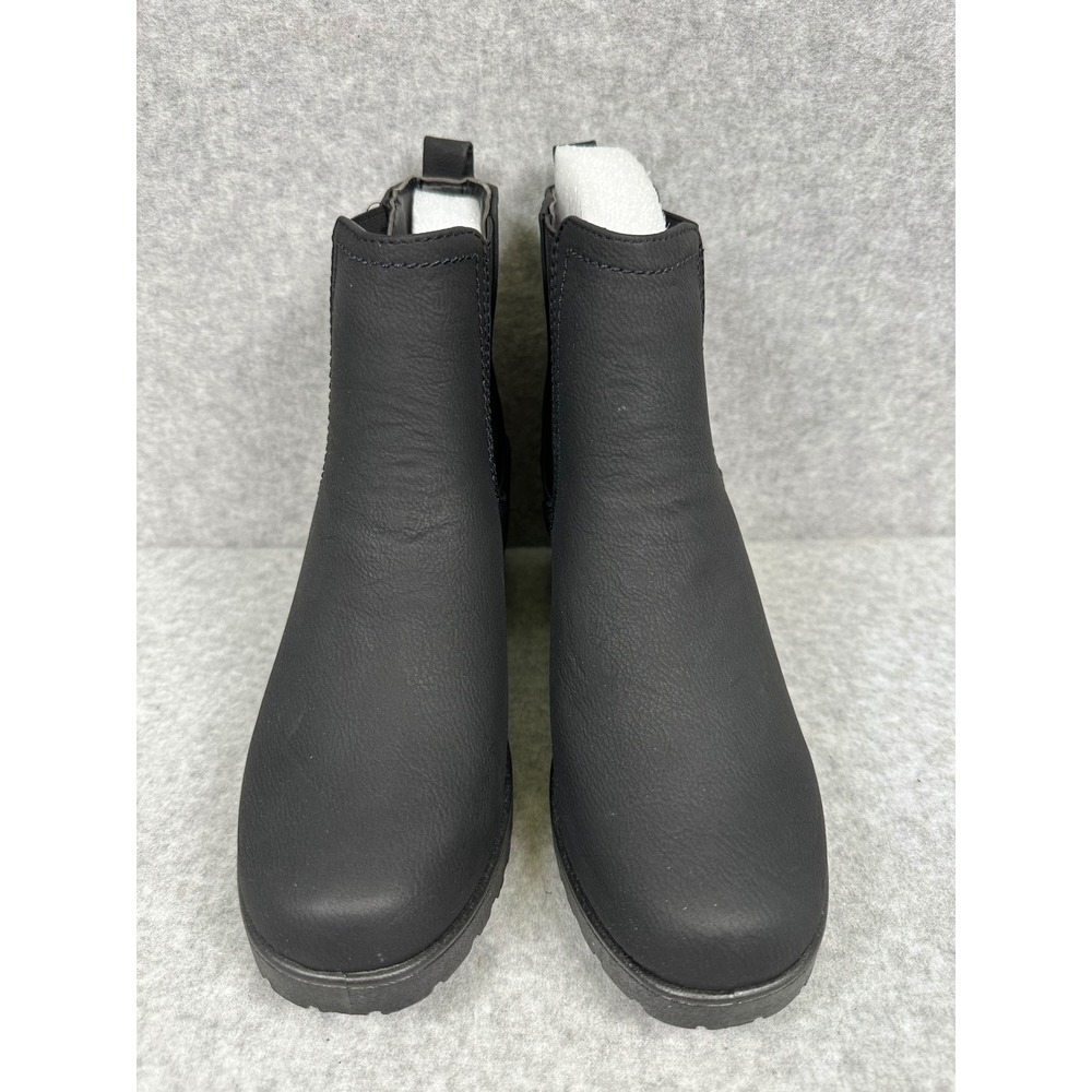 Krush Black Chunky Cleated Heel Chelsea Boots Women's Size 6‎ - Picture 2 of 9